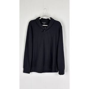 Banana Republic Shawl Neck Long Sleeve Sweater Pullover Mens Large Black New